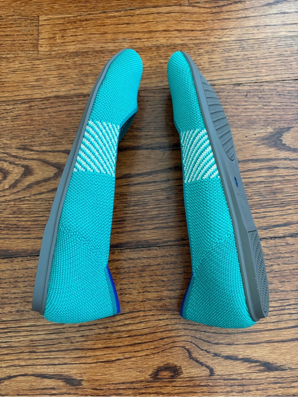 Rothy's The Flat In Calypso Teal Retired Print Size 8.5 Round Toe Ballet - Picture 5 of 6